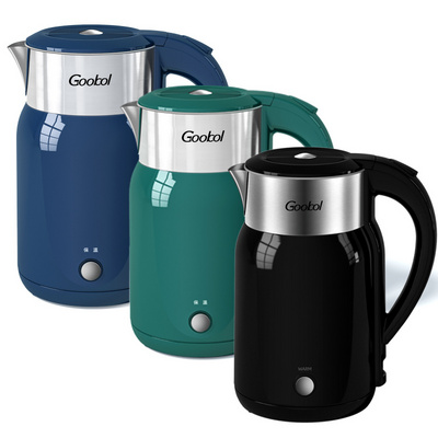 1.8L stainless steel cordless electric kettle with 360-degree rotation base