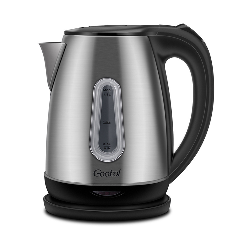 304 stainless steel 1.8L capacity food grade water window red color body electric kettle