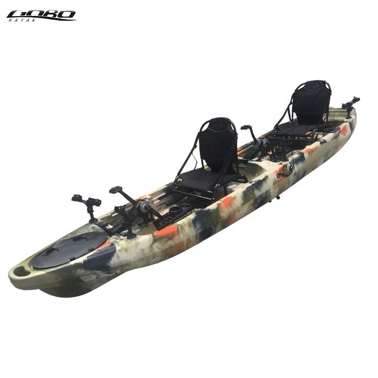 LLDPE sit on top  double pedal fishing kayak double 2 person kayak for sale