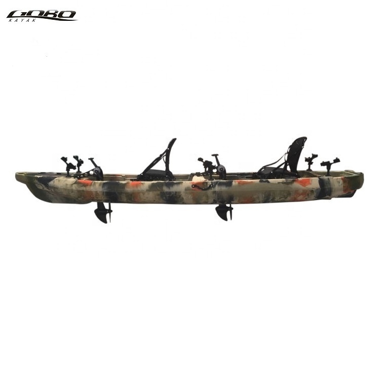 LLDPE sit on top  double pedal fishing kayak double 2 person kayak for sale