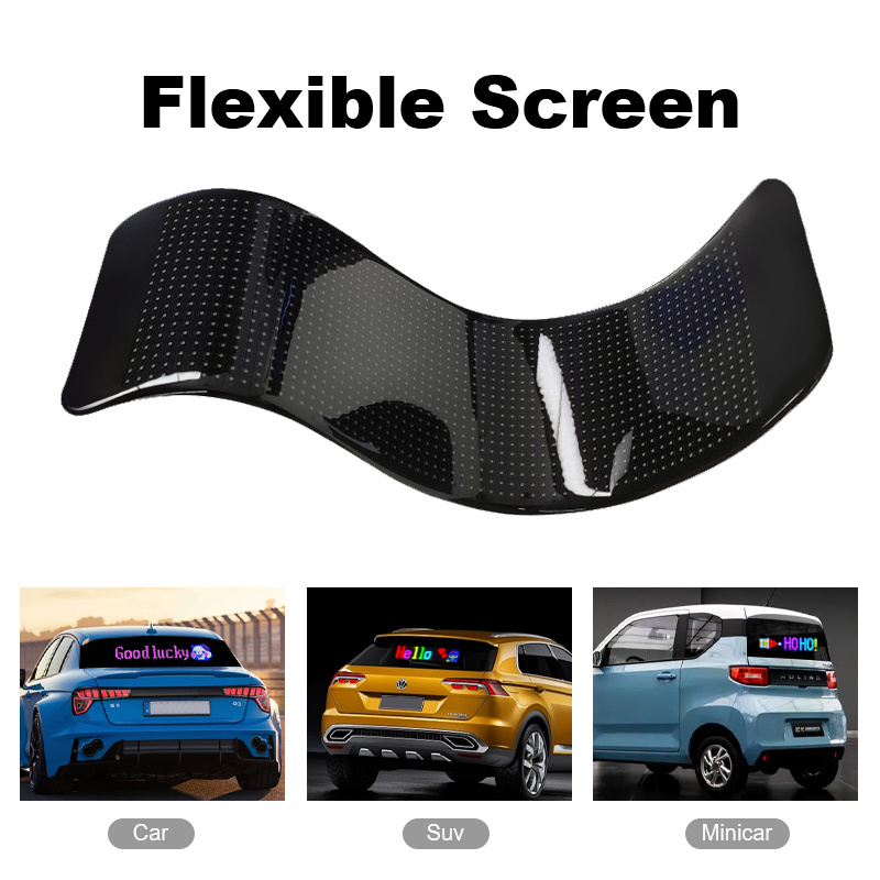 high resolution integrated sticker bus advertising screen full color taxi led car rear window digital display