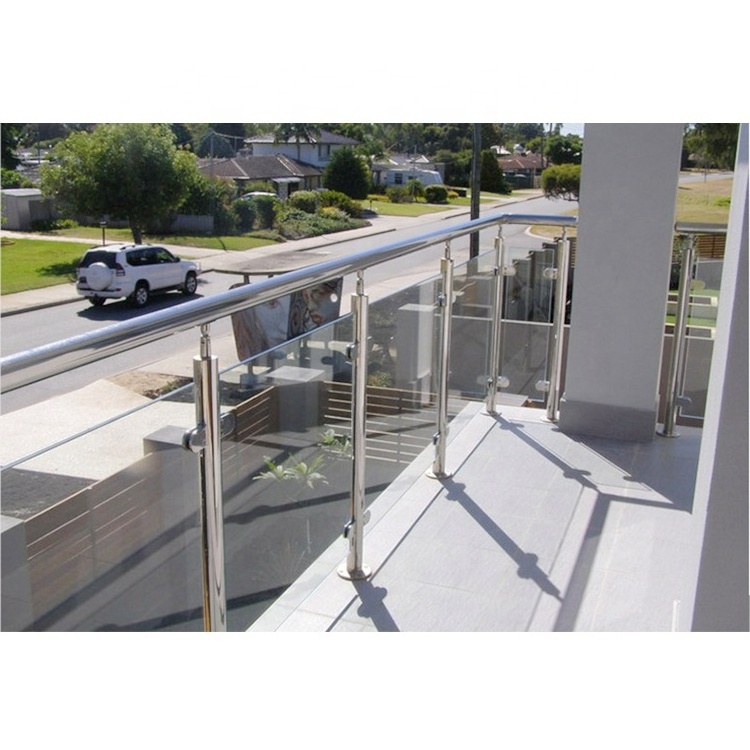 GOBO Stainless Steel Post Acrylic Plexiglass Deck Railing For Balcony