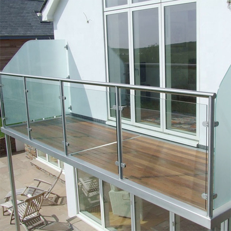 GOBO Stainless Steel Post Acrylic Plexiglass Deck Railing For Balcony