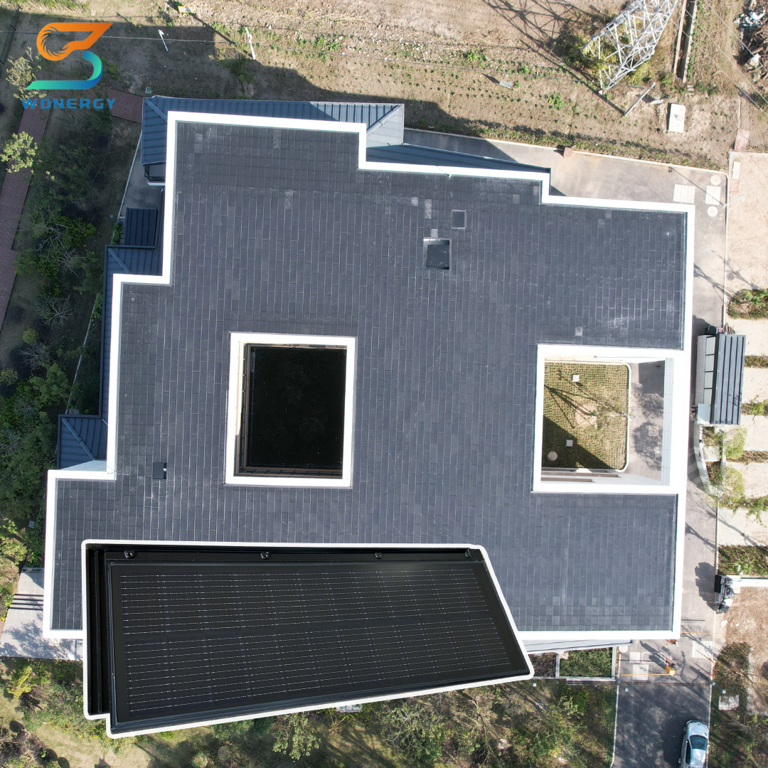 Panneaux Solaires Flat Solar Roof Photovoltaic Solar Dachziegel Panel In The Shape Of Tiles