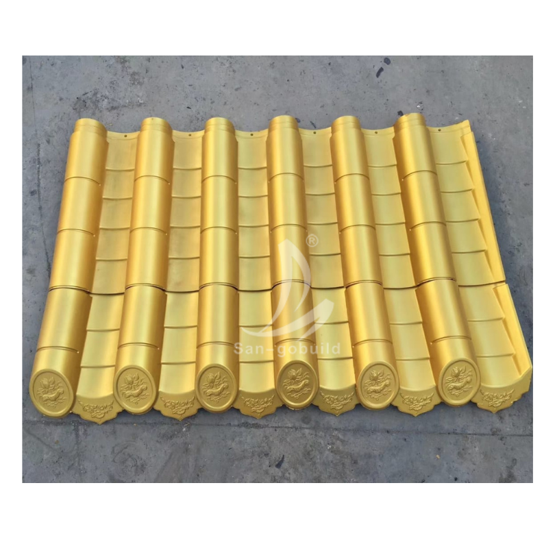 Hot Sale HDPE Resin Plastic Chinese Antique Roof Tile for Decoration