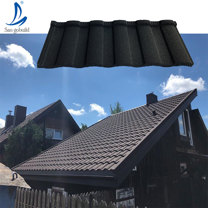 Roof Panel Shingle 0.45mm Aluminum Zinc Steel Sheet Building Material Stone Coated Metal Roof Tiles on Sale