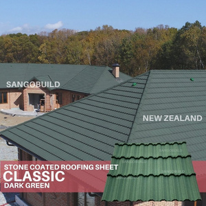 Wholesale New Zealand Standard Metal Color Roof Sheet Aluminum Zinc Stone Coated Roofing Tiles for Caribbean Jamaica Dominican