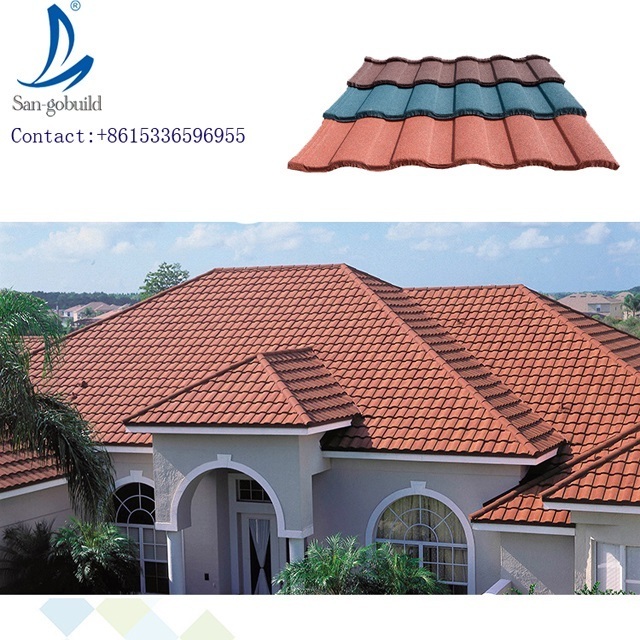 Building Materials Corrugated Stone Coated Metal Tile Korean Roofing Tiles With Flat Sheets