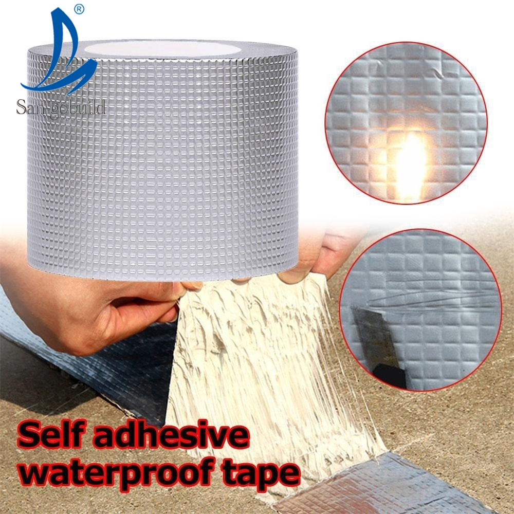 Metal Cement Glass Roof Leakage Repair Strong Self Adhesive Butyl Rubber Aluminum Tape And Waterproof Membrane