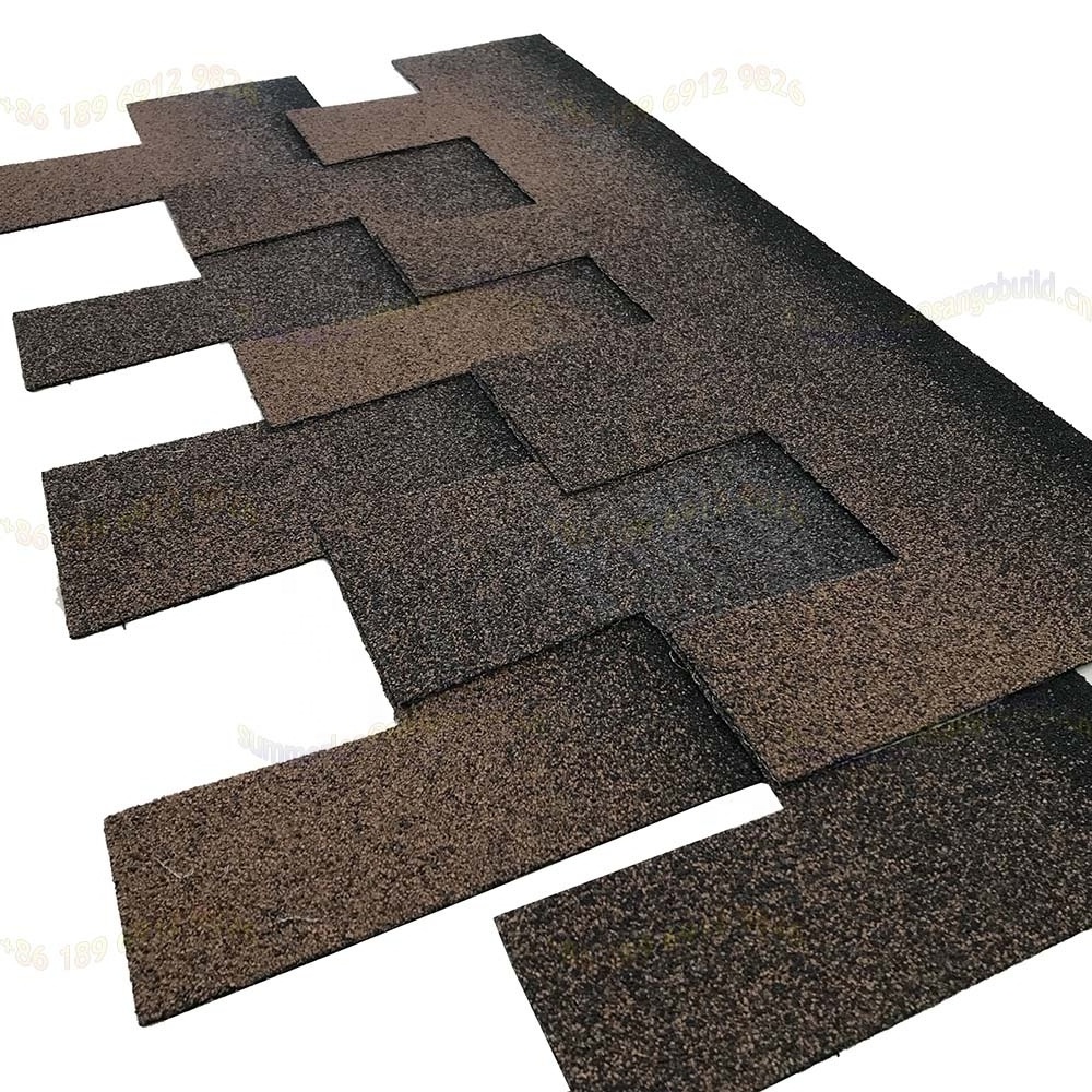 Fiberglass Bitumen Industrial Waterproof Hexagonal Asphalt Roof Tiles Philippine Price Black Color Mosaic  Shingles