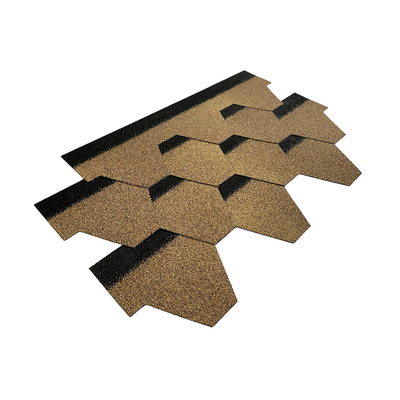 Fiberglass Bitumen Industrial Waterproof Hexagonal Asphalt Roof Tiles Philippine Price Black Color Mosaic  Shingles