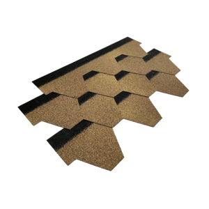 Fiberglass Bitumen Industrial Waterproof Hexagonal Asphalt Roof Tiles Philippine Price Black Color Mosaic  Shingles