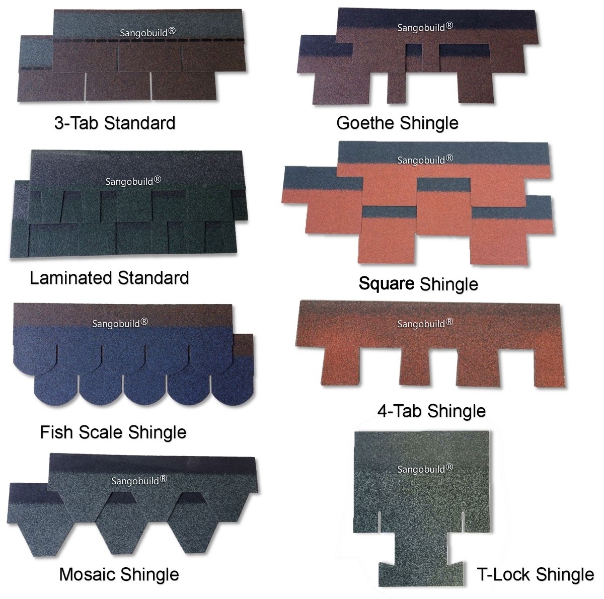 Sangobuild Manufacturer gaf roof shingles 20 Tab shingles roofing ...