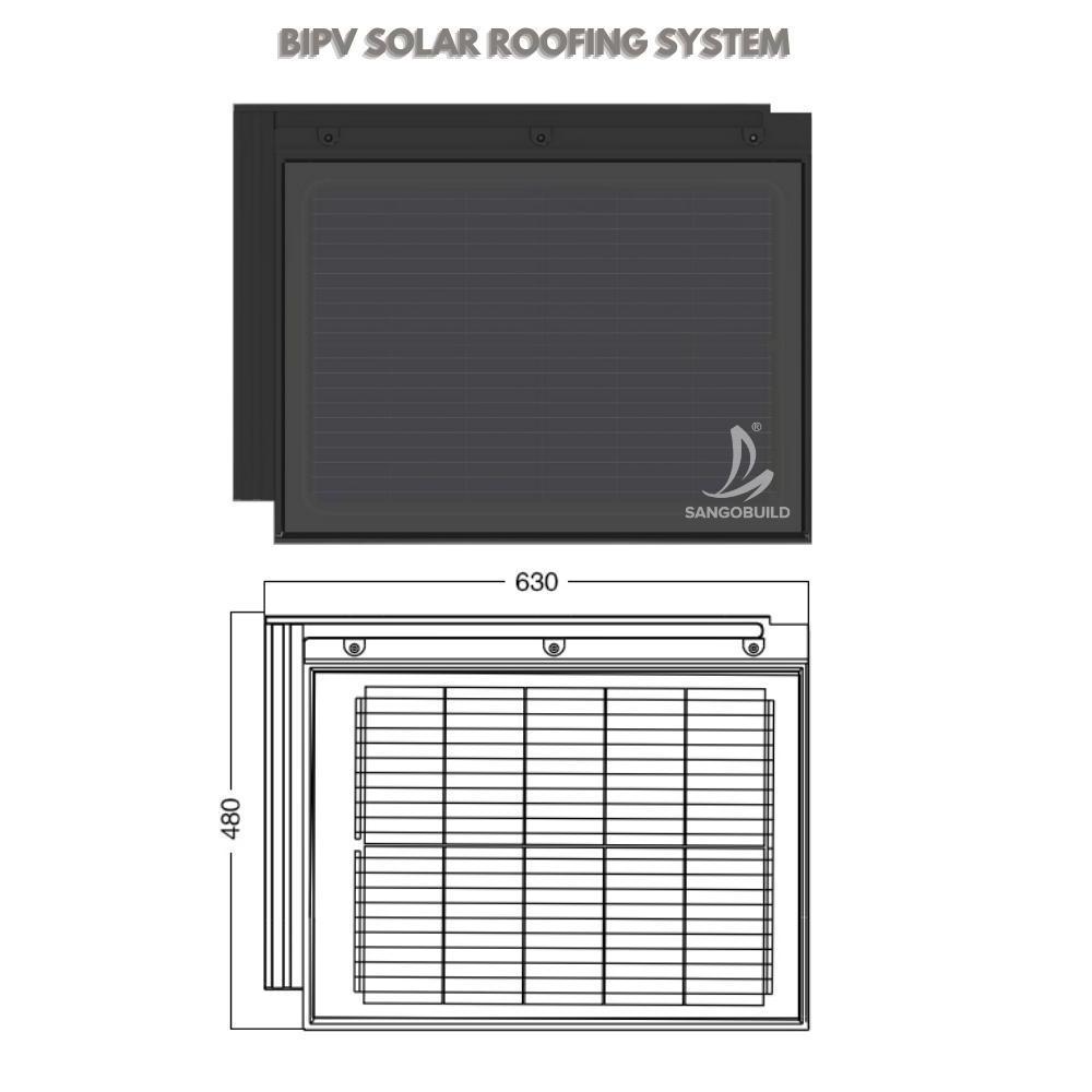 BIPV Roofing System Innovative Design Of Photovoltaic Technology And Green Energy Building Material Solar Shingle Roof Tiles