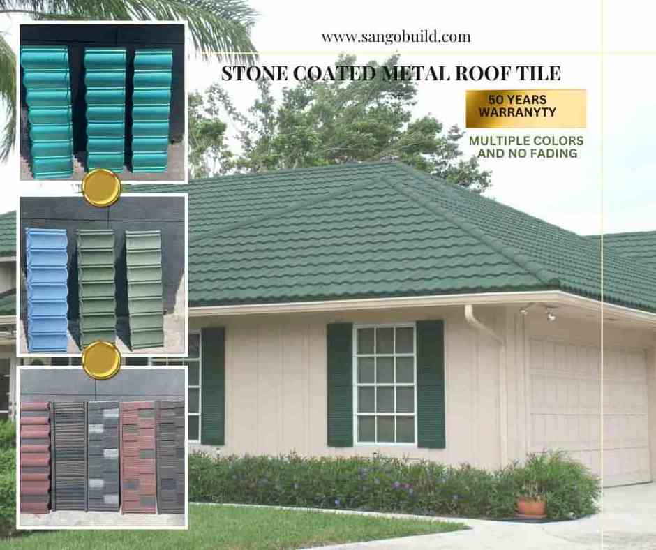 Factory  Price Stone Coated Steel Roofing Sheet Project  Zinc Aluminum Steel Metal Roof Tiles for House Villa