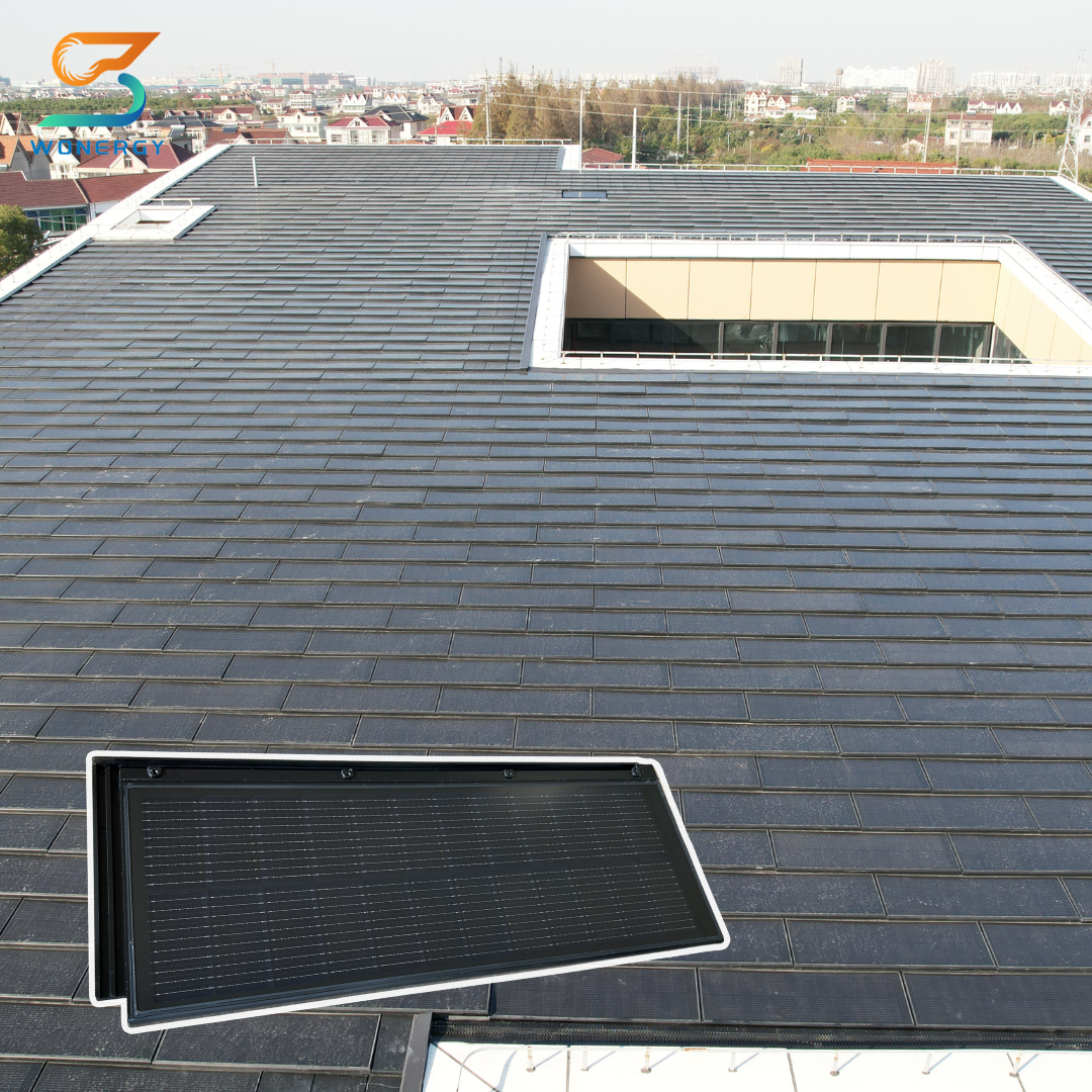 Panneaux Solaires Flat Solar Roof Photovoltaic Solar Dachziegel Panel In The Shape Of Tiles