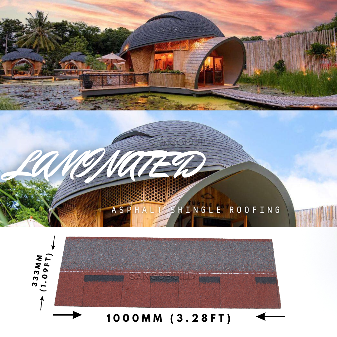 US Certification Architectural Roofing Tile Manufacturer China Red Laminated Roof Asphalt Shingles For House