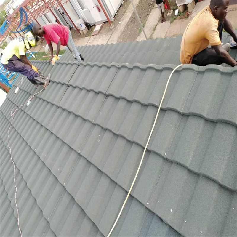 Philippines Stone Chips Coated Zinc Steel Roof Sheets On Sale Siding Roofing 1340*420 mm