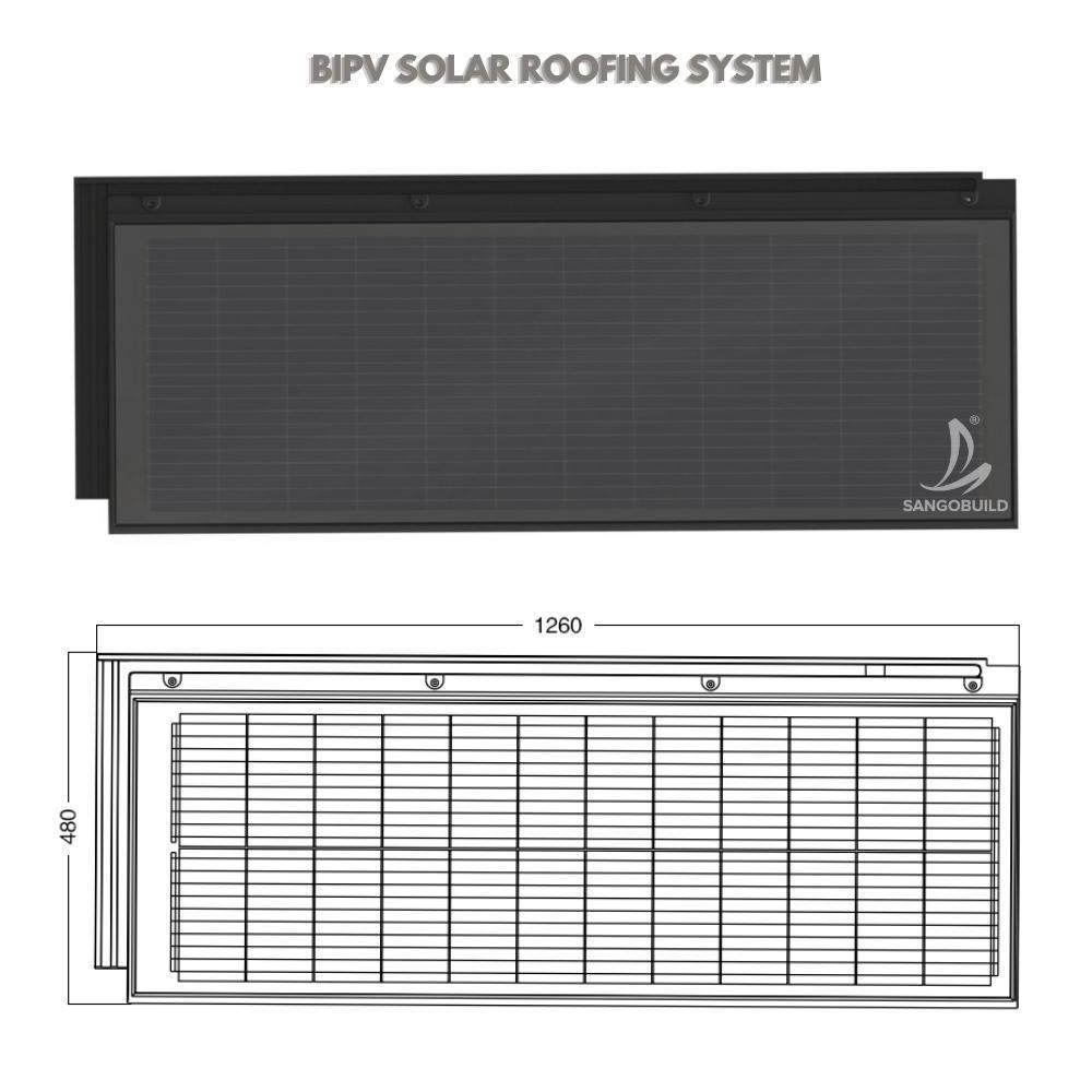 BIPV Roofing System Innovative Design Of Photovoltaic Technology And Green Energy Building Material Solar Shingle Roof Tiles