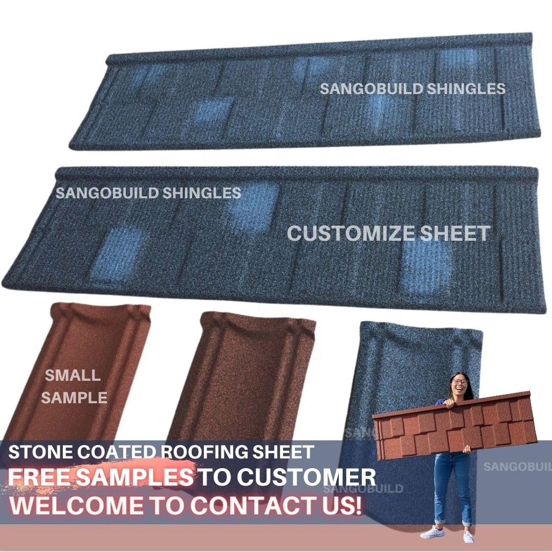 Wholesale New Zealand Standard Metal Color Roof Sheet Aluminum Zinc Stone Coated Roofing Tiles for Caribbean Jamaica Dominican