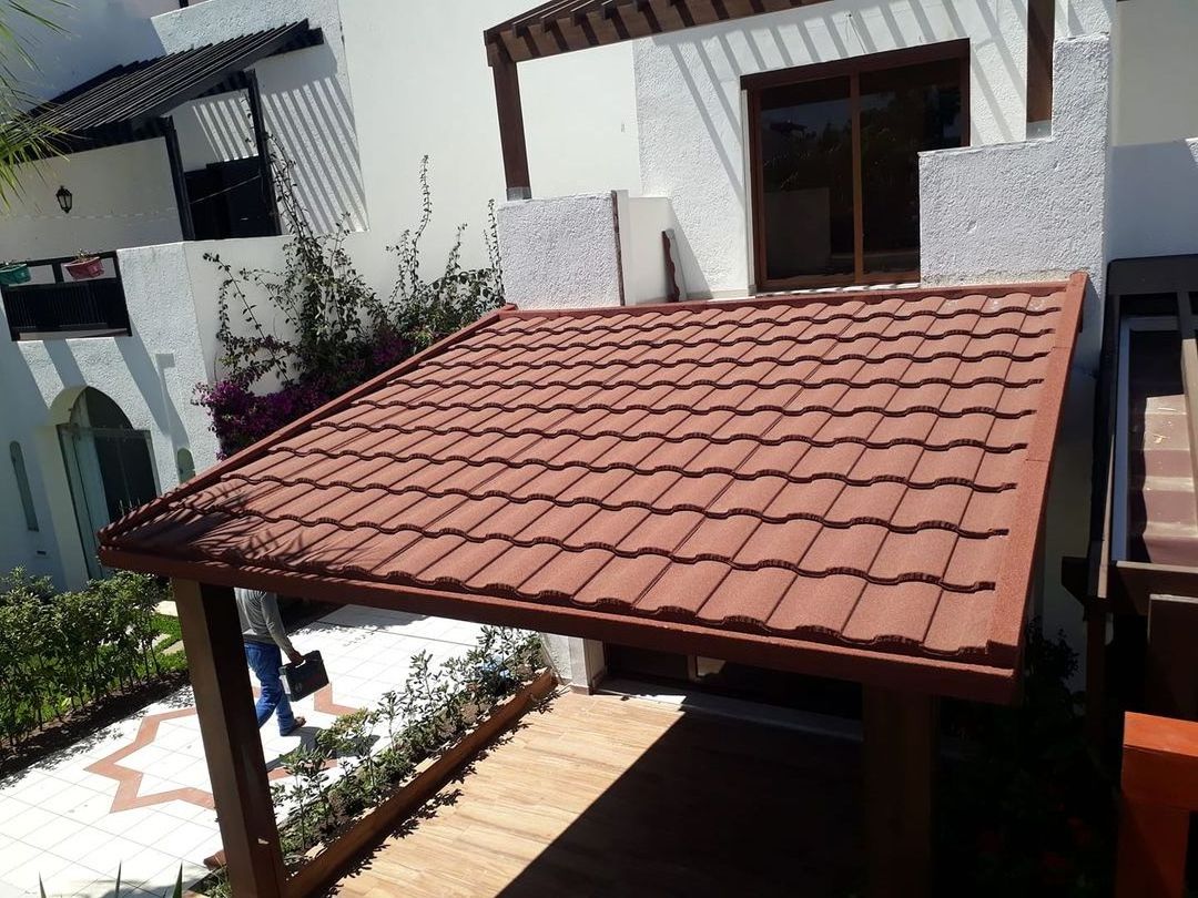 Philippines Stone Chips Coated Zinc Steel Roof Sheets On Sale Siding Roofing 1340*420 mm