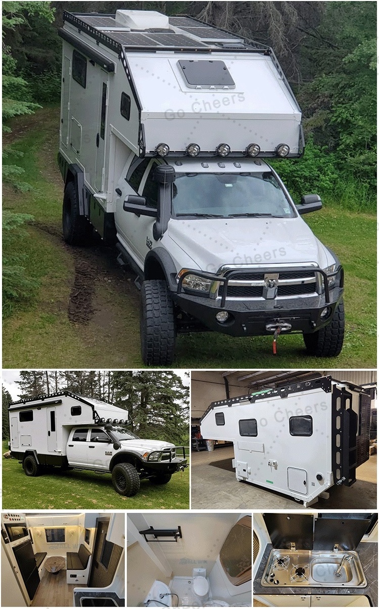 Fiberglass slide-in camper Pickup Camper trailer 4x4  Lightweight shell camper for pickup slide