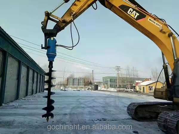 High Torque Ground Earth Auger Drive Drill For Excavator Skid Steer Backhoe Loader Crane Tractor