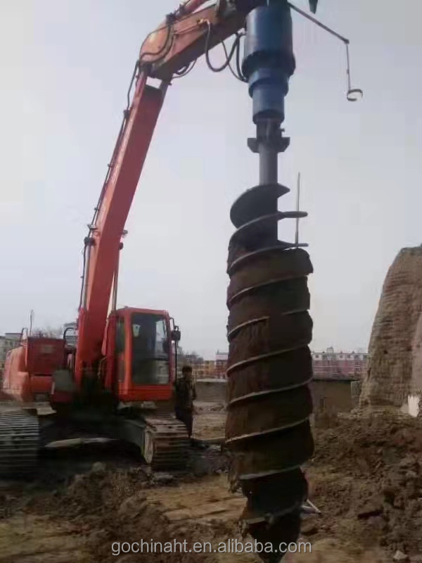 High Torque Ground Earth Auger Drive Drill For Excavator Skid Steer Backhoe Loader Crane Tractor