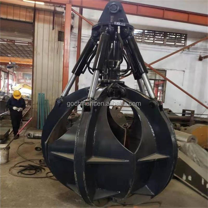 5 Claws Hydraulic Excavator Orange Peel Grab Manufacturer Factory Price OEM Grab Bucket For 5-9Ton Excavator.