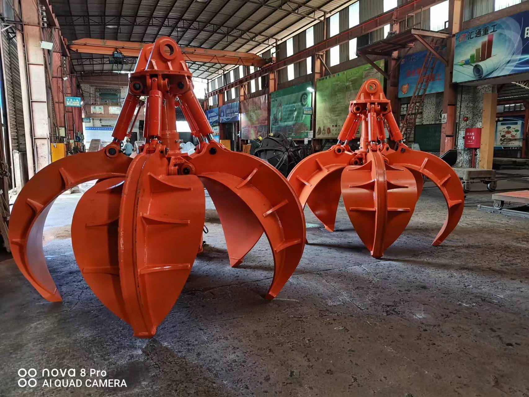 5 Claws Hydraulic Excavator Orange Peel Grab Manufacturer Factory Price OEM Grab Bucket For 5-9Ton Excavator.