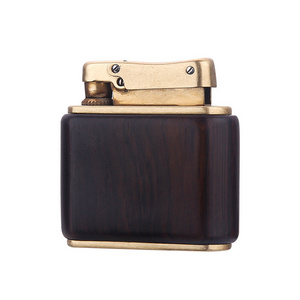 Big brands carved wood kerosene lighter vintage trench lighter kerosene copper lighter par custom kerosene lighter