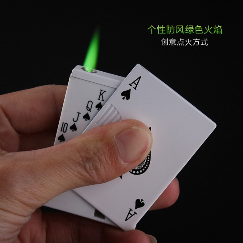 card lighter play card ace lighter rectangle cigar smoking candle poker match gas butaine butane lighter