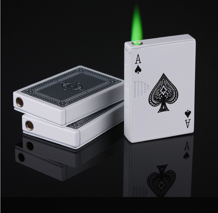 card lighter play card ace lighter rectangle cigar smoking candle poker match gas butaine butane lighter