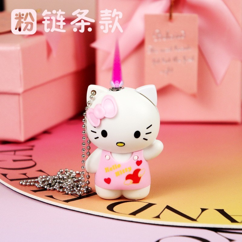 wholesale smoking shop gift girl's women cigrate lighter 3D hello kitty lighter pink lighter