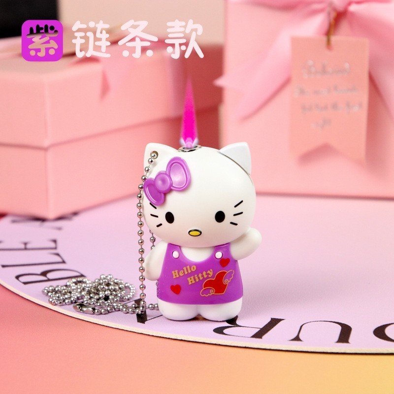 wholesale smoking shop gift girl's women cigrate lighter 3D hello kitty lighter pink lighter