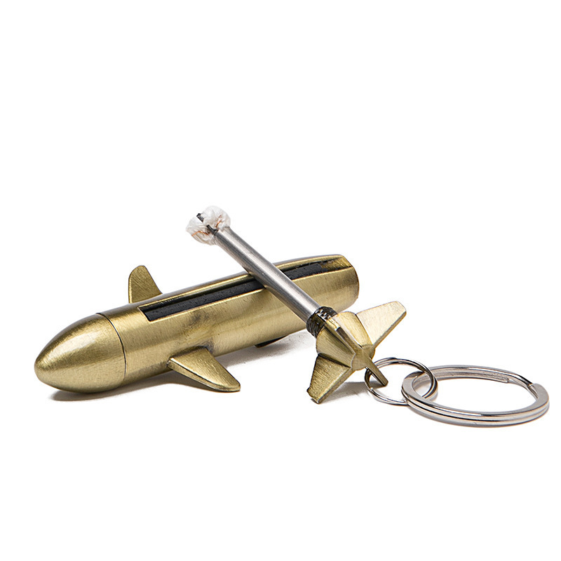 Airplane model shape key ring godblaze keychain with lighter lighters kerosene permanent match lighter