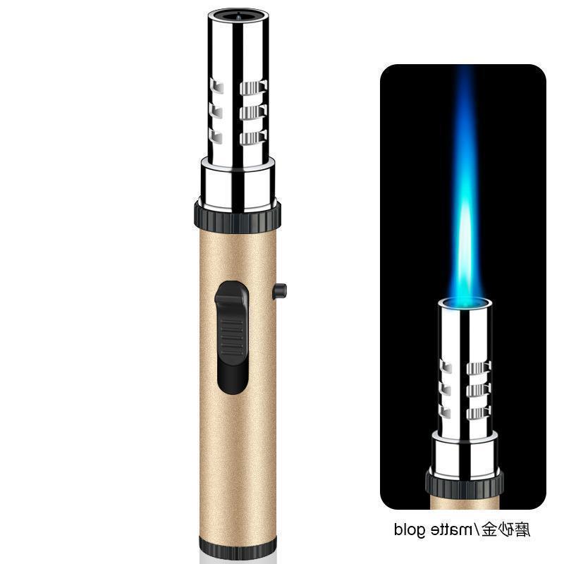 Strong straight cigar lighter torch portable adjustable metal cigar lighter custom logo torch lighter