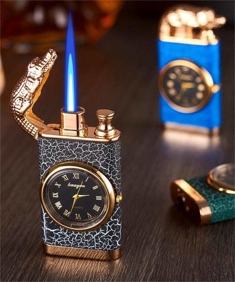 Godblaze crocodile lighter double flame  cigarette lighter watch  lighter gas