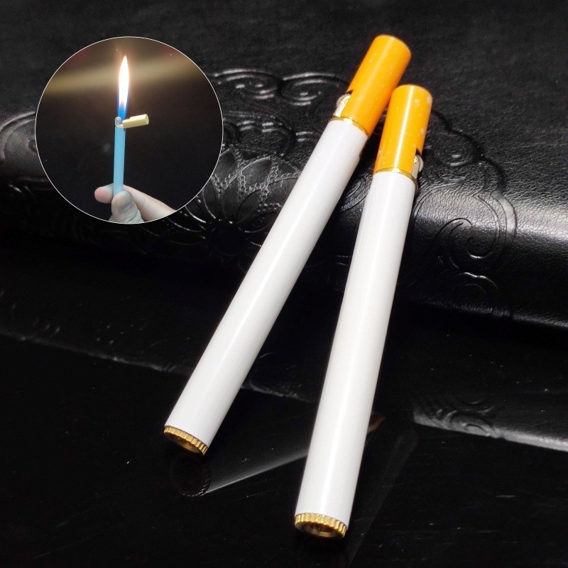 cigar Smoking Accessories Gift Refillable Butanel mini Lighter For Cigarette Smoking Cigarette Shaped Portable Lighter