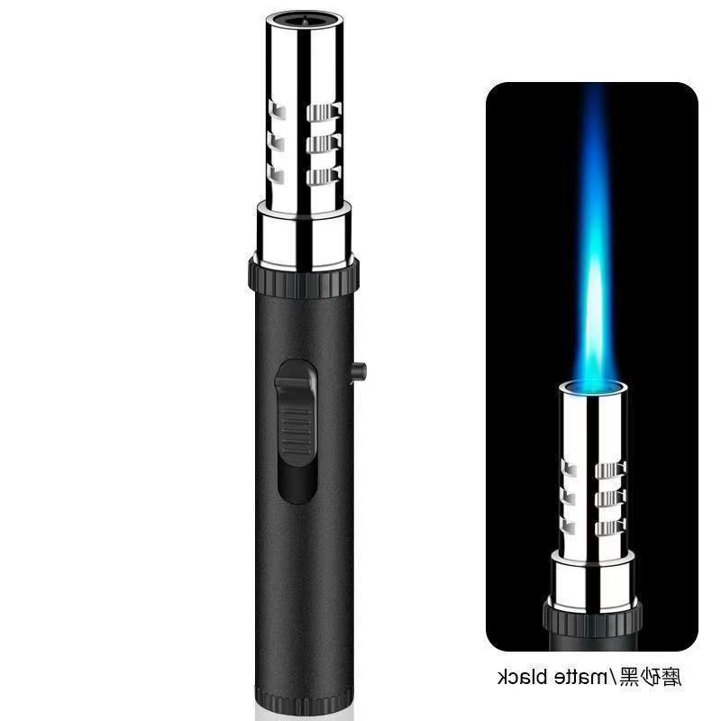 Strong straight cigar lighter torch portable adjustable metal cigar lighter custom logo torch lighter