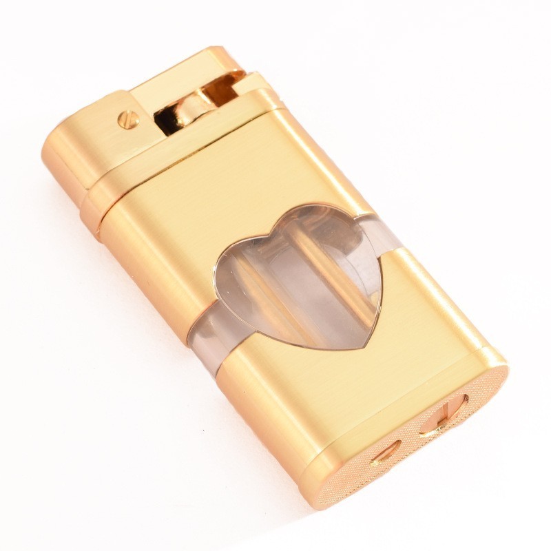 custom logo transparent smoking shop heart shape ignition kerosene lighter lighters smoking accessories cigarette lighter