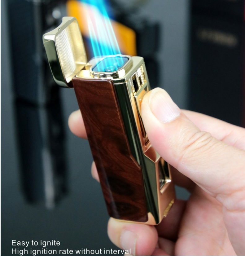 high quality rustic cigarette holder lighter bulk buying cool gas lighter aesthetic cigar lighter 4 jet