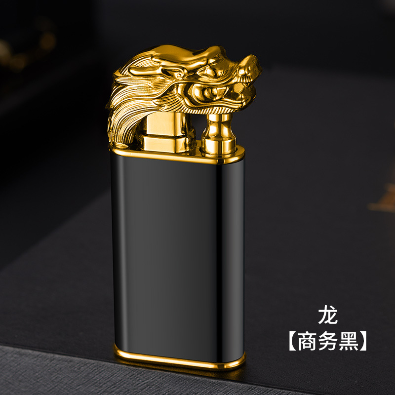 customized logo is welcome creative dual flame lighter dragon and crocodile lighter custom lighter