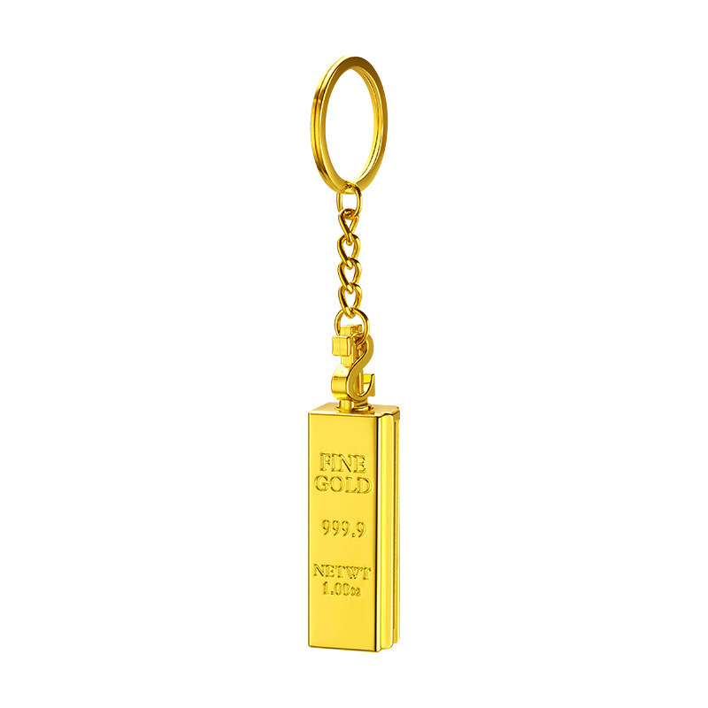 Customized logo gold bar lighter kerosene lighter infinite matches lighter mini  key chain match lighter