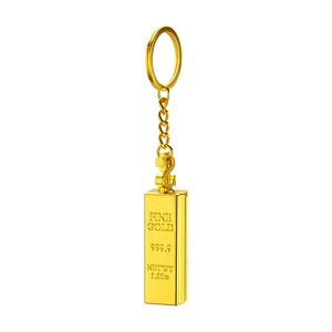 Customized logo gold bar lighter kerosene lighter infinite matches lighter mini  key chain match lighter