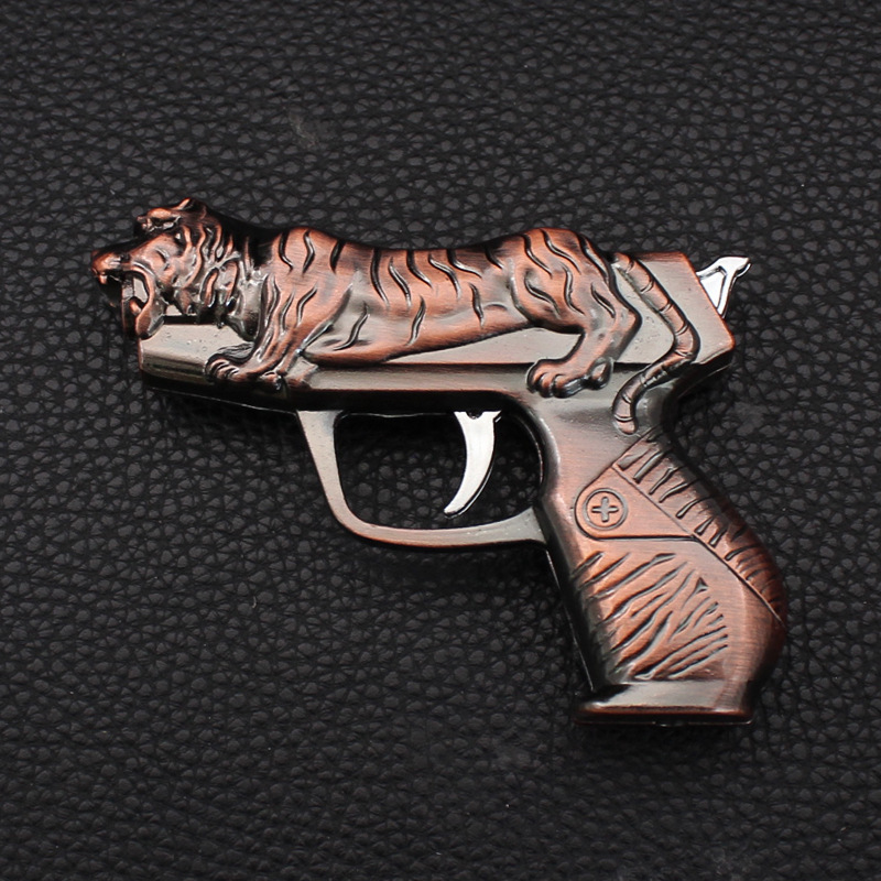 Tiger shape gun with laser windproof gas torch lighter gas lighter gun mini gun lighter