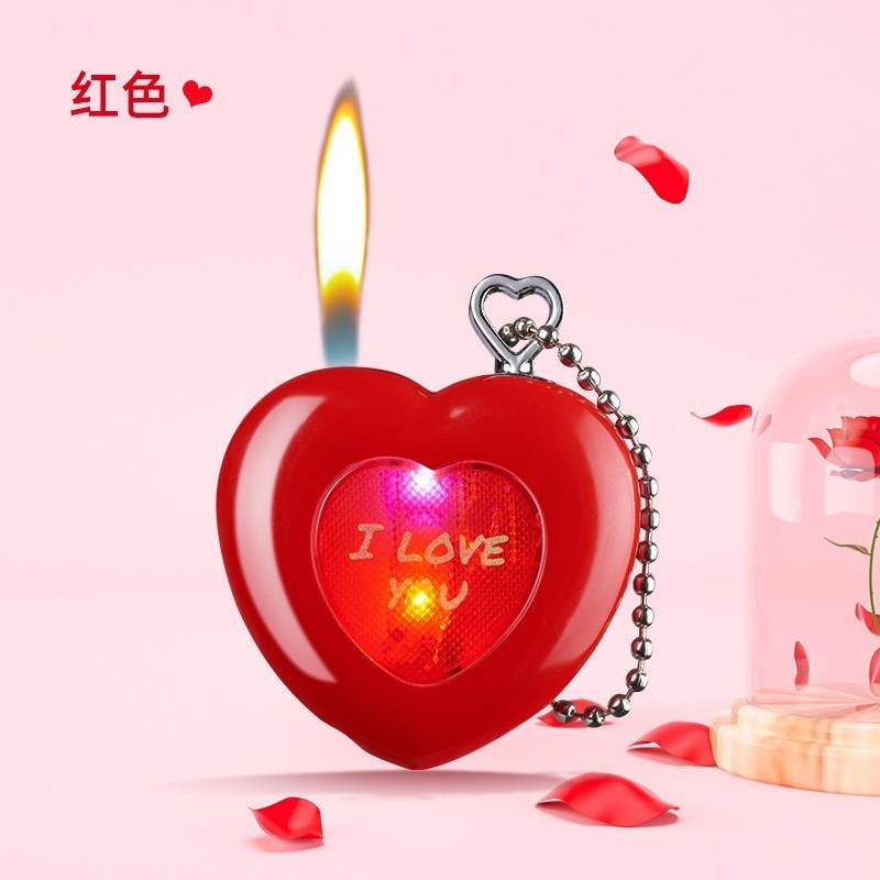 fancy cute turbo charger lighter blowtorch lighter creative pink red heart sharp lighter