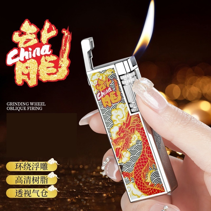 2024 hot dragon pattern godblaze butane gas  luxury cigarette lighters lighter dragon dragon torch lighter