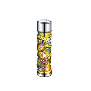 2024 year wholesale zinc ally engrave pink flame refill gas dragon lighter luxury dragon torch lighter