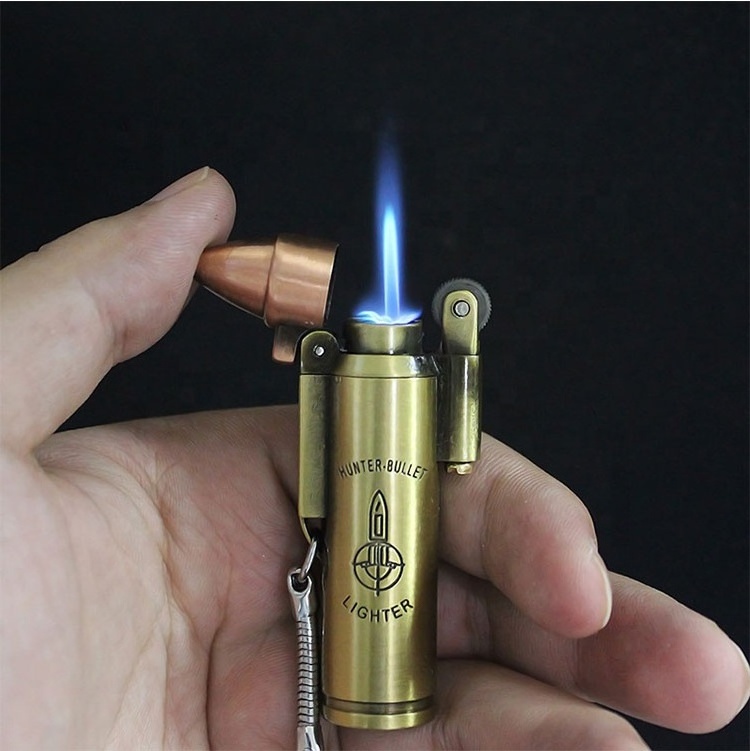 custom bullet jet flame kerosene lighter pistol atomic lighter gun windproof smoking accessories lighters